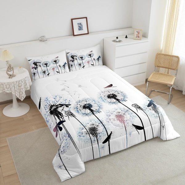 Castle Fairy African American Black Girl Comforter Set Twin Size,Pink Black Princess Girls Bedding Set,Cute Glitter Kids Quilt Set Teens Flower Star Colorful Dots Reversible Print Duvet Insert 2Pcs - Image 74