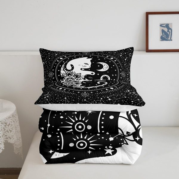 Castle Fairy African American Black Girl Comforter Set Twin Size,Pink Black Princess Girls Bedding Set,Cute Glitter Kids Quilt Set Teens Flower Star Colorful Dots Reversible Print Duvet Insert 2Pcs - Image 114