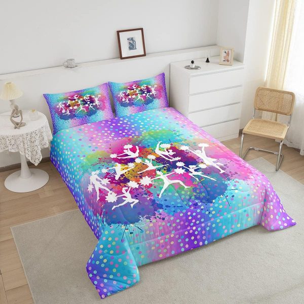 Castle Fairy African American Black Girl Comforter Set Twin Size,Pink Black Princess Girls Bedding Set,Cute Glitter Kids Quilt Set Teens Flower Star Colorful Dots Reversible Print Duvet Insert 2Pcs - Image 117