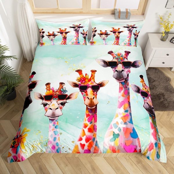 Japanese Crane Duvet Cover Set Queen Size,Gold Sun Cloud Stripes Bedding Set 3Pcs,Retro Ukiyoe Leaf Print Comforter Cover for Adult Women Men Room Decor,Wild Animals Quilt Cover,2 Pillowcases - Image 15