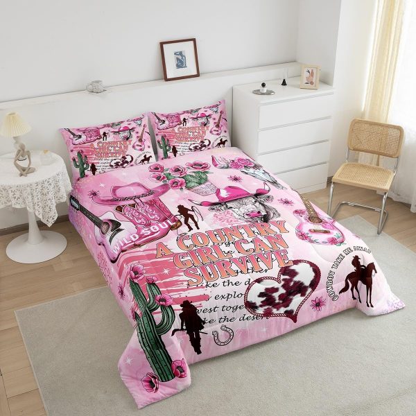 Castle Fairy African American Black Girl Comforter Set Twin Size,Pink Black Princess Girls Bedding Set,Cute Glitter Kids Quilt Set Teens Flower Star Colorful Dots Reversible Print Duvet Insert 2Pcs - Image 123
