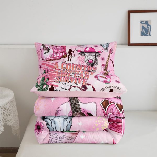 Castle Fairy African American Black Girl Comforter Set Twin Size,Pink Black Princess Girls Bedding Set,Cute Glitter Kids Quilt Set Teens Flower Star Colorful Dots Reversible Print Duvet Insert 2Pcs - Image 125
