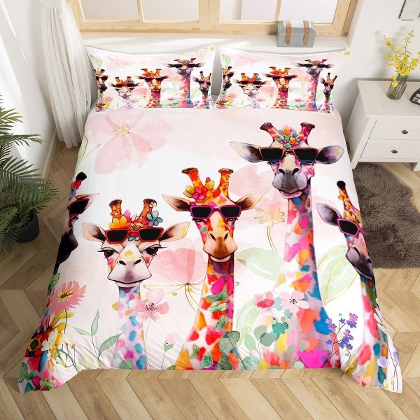 Japanese Crane Duvet Cover Set Queen Size,Gold Sun Cloud Stripes Bedding Set 3Pcs,Retro Ukiyoe Leaf Print Comforter Cover for Adult Women Men Room Decor,Wild Animals Quilt Cover,2 Pillowcases - Image 21