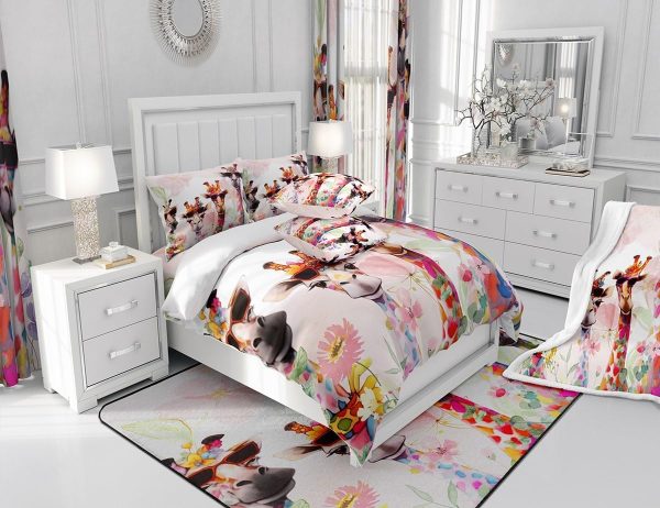Japanese Crane Duvet Cover Set Queen Size,Gold Sun Cloud Stripes Bedding Set 3Pcs,Retro Ukiyoe Leaf Print Comforter Cover for Adult Women Men Room Decor,Wild Animals Quilt Cover,2 Pillowcases - Image 24