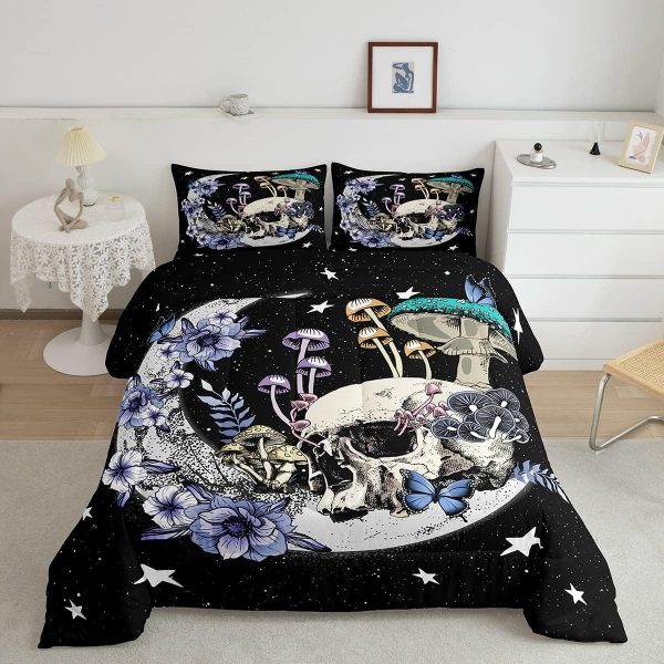 Castle Fairy African American Black Girl Comforter Set Twin Size,Pink Black Princess Girls Bedding Set,Cute Glitter Kids Quilt Set Teens Flower Star Colorful Dots Reversible Print Duvet Insert 2Pcs - Image 134