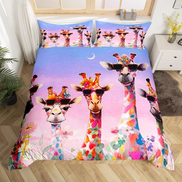 Japanese Crane Duvet Cover Set Queen Size,Gold Sun Cloud Stripes Bedding Set 3Pcs,Retro Ukiyoe Leaf Print Comforter Cover for Adult Women Men Room Decor,Wild Animals Quilt Cover,2 Pillowcases - Image 33