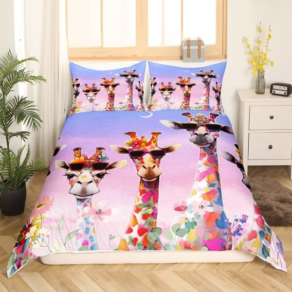 Japanese Crane Duvet Cover Set Queen Size,Gold Sun Cloud Stripes Bedding Set 3Pcs,Retro Ukiyoe Leaf Print Comforter Cover for Adult Women Men Room Decor,Wild Animals Quilt Cover,2 Pillowcases - Image 34