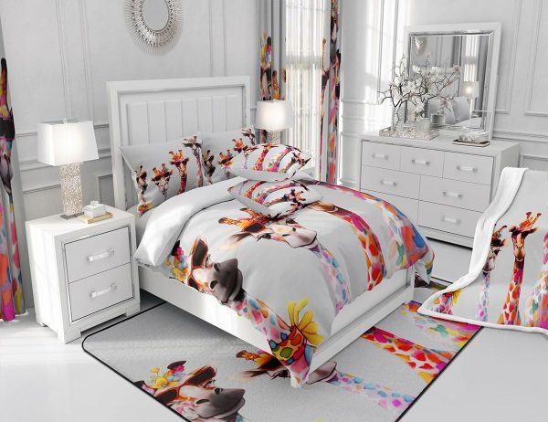 Japanese Crane Duvet Cover Set Queen Size,Gold Sun Cloud Stripes Bedding Set 3Pcs,Retro Ukiyoe Leaf Print Comforter Cover for Adult Women Men Room Decor,Wild Animals Quilt Cover,2 Pillowcases - Image 48