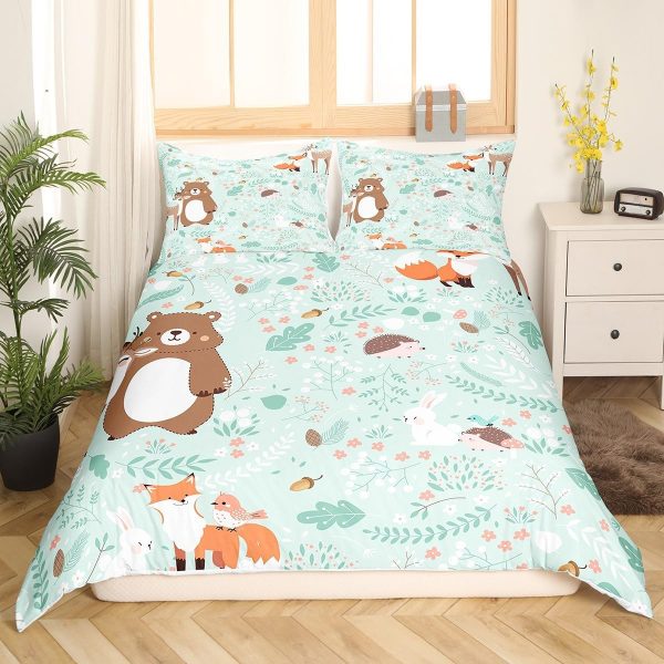 Japanese Crane Duvet Cover Set Queen Size,Gold Sun Cloud Stripes Bedding Set 3Pcs,Retro Ukiyoe Leaf Print Comforter Cover for Adult Women Men Room Decor,Wild Animals Quilt Cover,2 Pillowcases - Image 52