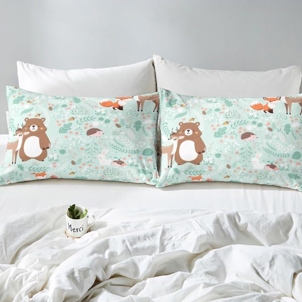 Japanese Crane Duvet Cover Set Queen Size,Gold Sun Cloud Stripes Bedding Set 3Pcs,Retro Ukiyoe Leaf Print Comforter Cover for Adult Women Men Room Decor,Wild Animals Quilt Cover,2 Pillowcases - Image 56