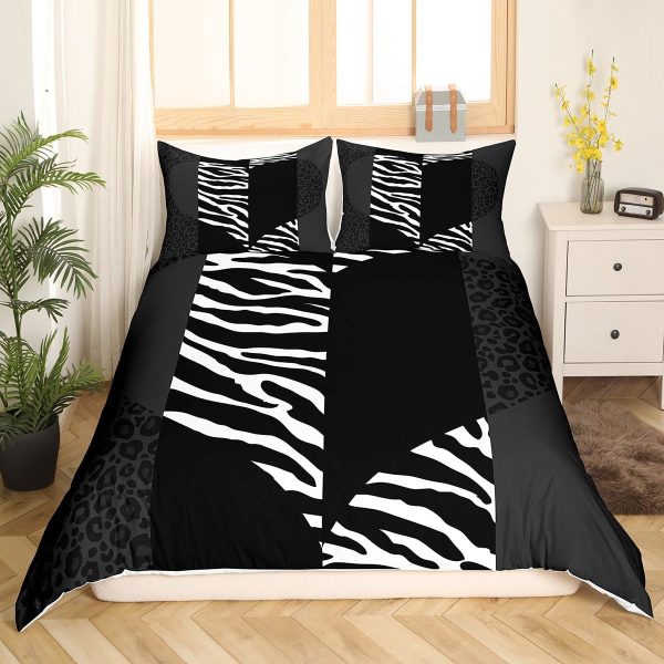 Japanese Crane Duvet Cover Set Queen Size,Gold Sun Cloud Stripes Bedding Set 3Pcs,Retro Ukiyoe Leaf Print Comforter Cover for Adult Women Men Room Decor,Wild Animals Quilt Cover,2 Pillowcases - Image 58