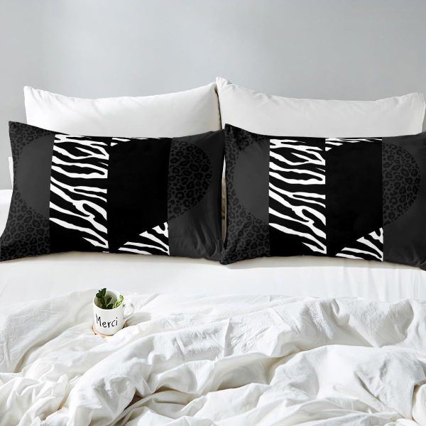 Japanese Crane Duvet Cover Set Queen Size,Gold Sun Cloud Stripes Bedding Set 3Pcs,Retro Ukiyoe Leaf Print Comforter Cover for Adult Women Men Room Decor,Wild Animals Quilt Cover,2 Pillowcases - Image 62