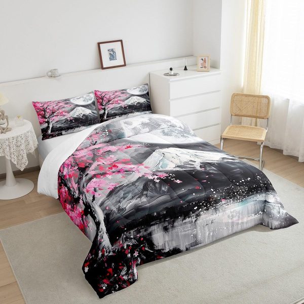 Castle Fairy African American Black Girl Comforter Set Twin Size,Pink Black Princess Girls Bedding Set,Cute Glitter Kids Quilt Set Teens Flower Star Colorful Dots Reversible Print Duvet Insert 2Pcs - Image 183