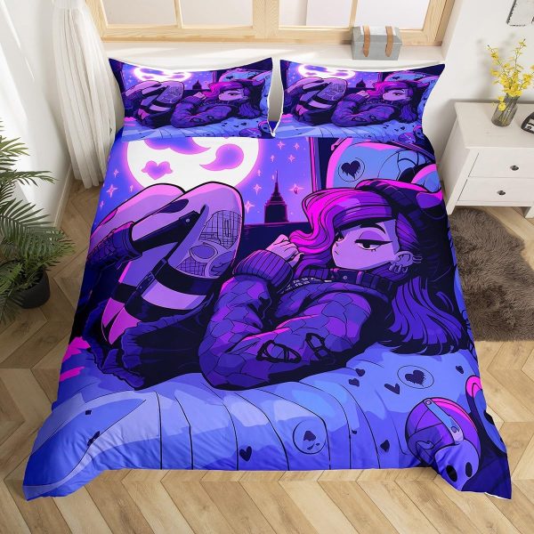 Japanese Crane Duvet Cover Set Queen Size,Gold Sun Cloud Stripes Bedding Set 3Pcs,Retro Ukiyoe Leaf Print Comforter Cover for Adult Women Men Room Decor,Wild Animals Quilt Cover,2 Pillowcases - Image 81