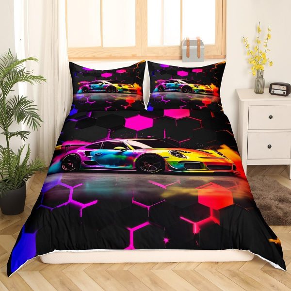 Japanese Crane Duvet Cover Set Queen Size,Gold Sun Cloud Stripes Bedding Set 3Pcs,Retro Ukiyoe Leaf Print Comforter Cover for Adult Women Men Room Decor,Wild Animals Quilt Cover,2 Pillowcases - Image 88