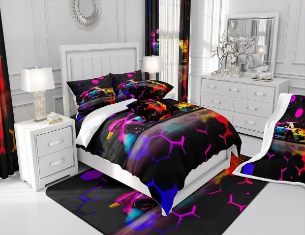 Japanese Crane Duvet Cover Set Queen Size,Gold Sun Cloud Stripes Bedding Set 3Pcs,Retro Ukiyoe Leaf Print Comforter Cover for Adult Women Men Room Decor,Wild Animals Quilt Cover,2 Pillowcases - Image 90