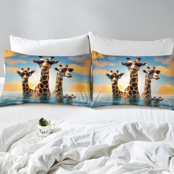 Japanese Crane Duvet Cover Set Queen Size,Gold Sun Cloud Stripes Bedding Set 3Pcs,Retro Ukiyoe Leaf Print Comforter Cover for Adult Women Men Room Decor,Wild Animals Quilt Cover,2 Pillowcases - Image 110