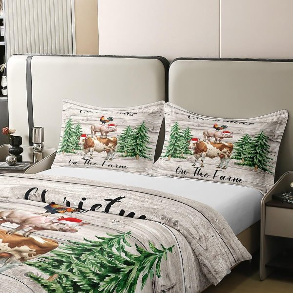 Full Size Duvet Cover Set Unicorn Comforter Cover Set 100% Pure Cotton Cute Boho Rainbow Horse Duvet Cover Set Cartoon Animal Bedding Set 3 Pcs(No Filler) - Image 35
