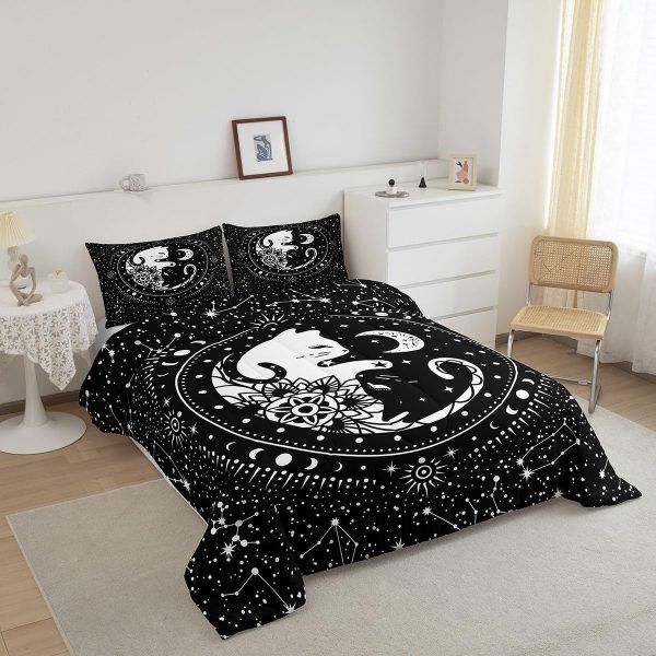 Castle Fairy African American Black Girl Comforter Set Twin Size,Pink Black Princess Girls Bedding Set,Cute Glitter Kids Quilt Set Teens Flower Star Colorful Dots Reversible Print Duvet Insert 2Pcs - Image 272