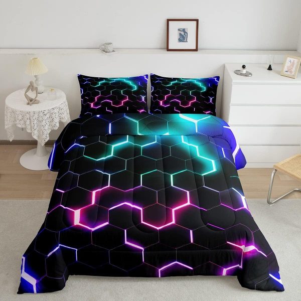 Castle Fairy African American Black Girl Comforter Set Twin Size,Pink Black Princess Girls Bedding Set,Cute Glitter Kids Quilt Set Teens Flower Star Colorful Dots Reversible Print Duvet Insert 2Pcs - Image 289