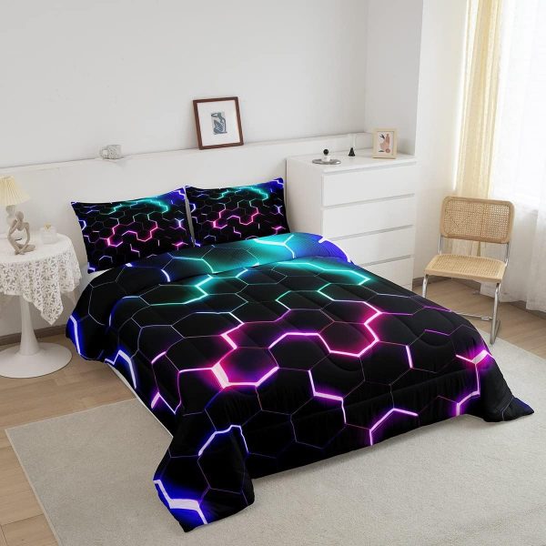 Castle Fairy African American Black Girl Comforter Set Twin Size,Pink Black Princess Girls Bedding Set,Cute Glitter Kids Quilt Set Teens Flower Star Colorful Dots Reversible Print Duvet Insert 2Pcs - Image 290