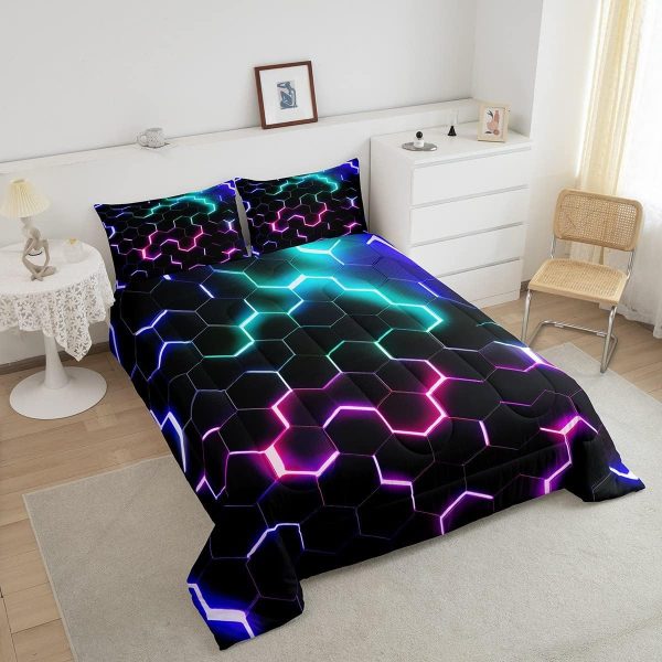 Castle Fairy African American Black Girl Comforter Set Twin Size,Pink Black Princess Girls Bedding Set,Cute Glitter Kids Quilt Set Teens Flower Star Colorful Dots Reversible Print Duvet Insert 2Pcs - Image 291