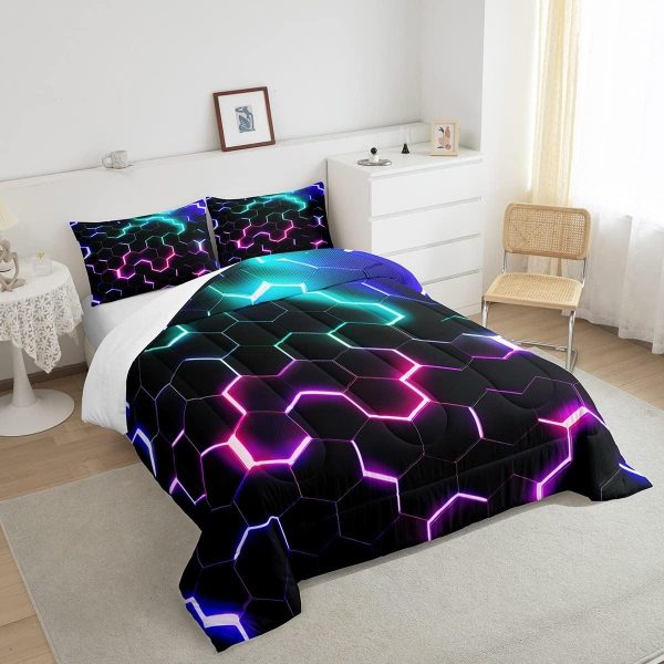 Castle Fairy African American Black Girl Comforter Set Twin Size,Pink Black Princess Girls Bedding Set,Cute Glitter Kids Quilt Set Teens Flower Star Colorful Dots Reversible Print Duvet Insert 2Pcs - Image 292