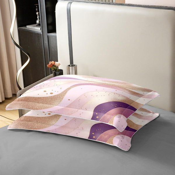 Glittering Galaxy Sky 100% Cotton Duvet Cover,Mystery Galaxy Blue Nebula Breathable Comforter Cover (Not Comforter),Dreamy Universe Watercolor Dark Night Comforter Cover 3 Pcs with 2 Pillowcases Full - Image 12