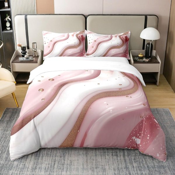 Glittering Galaxy Sky 100% Cotton Duvet Cover,Mystery Galaxy Blue Nebula Breathable Comforter Cover (Not Comforter),Dreamy Universe Watercolor Dark Night Comforter Cover 3 Pcs with 2 Pillowcases Full - Image 14