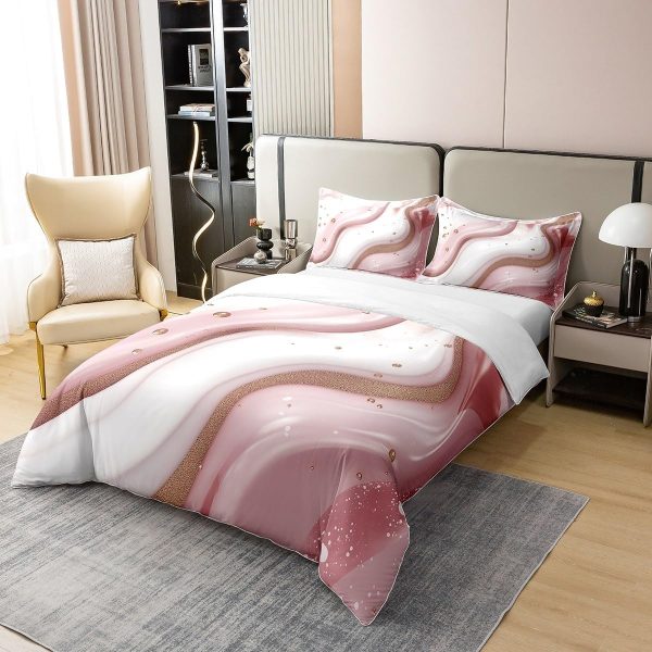 Glittering Galaxy Sky 100% Cotton Duvet Cover,Mystery Galaxy Blue Nebula Breathable Comforter Cover (Not Comforter),Dreamy Universe Watercolor Dark Night Comforter Cover 3 Pcs with 2 Pillowcases Full - Image 16