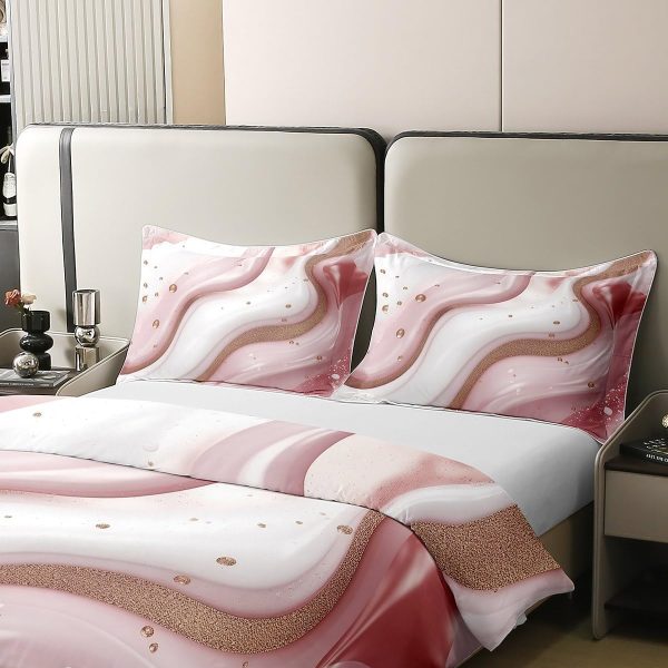 Glittering Galaxy Sky 100% Cotton Duvet Cover,Mystery Galaxy Blue Nebula Breathable Comforter Cover (Not Comforter),Dreamy Universe Watercolor Dark Night Comforter Cover 3 Pcs with 2 Pillowcases Full - Image 17