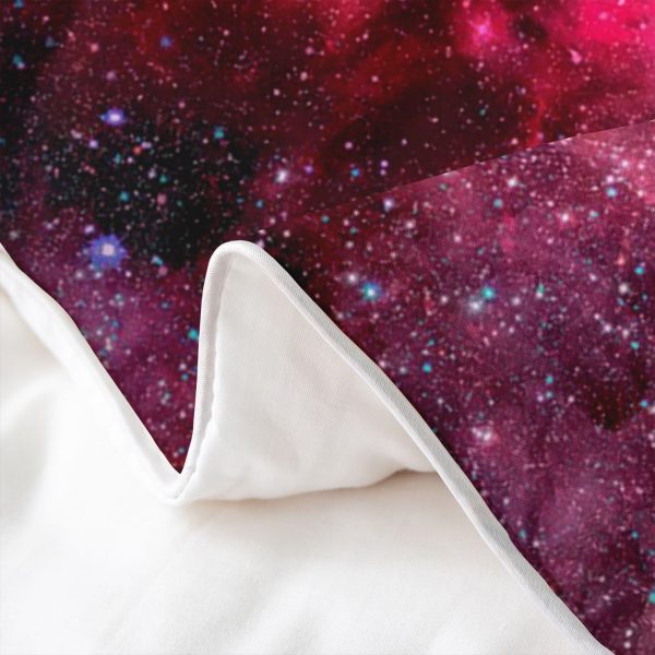 Glittering Galaxy Sky 100% Cotton Duvet Cover,Mystery Galaxy Blue Nebula Breathable Comforter Cover (Not Comforter),Dreamy Universe Watercolor Dark Night Comforter Cover 3 Pcs with 2 Pillowcases Full - Image 39