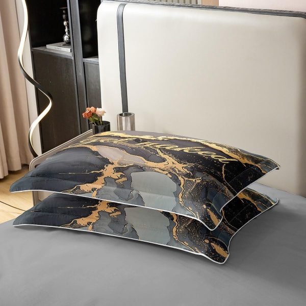 Glittering Galaxy Sky 100% Cotton Duvet Cover,Mystery Galaxy Blue Nebula Breathable Comforter Cover (Not Comforter),Dreamy Universe Watercolor Dark Night Comforter Cover 3 Pcs with 2 Pillowcases Full - Image 45