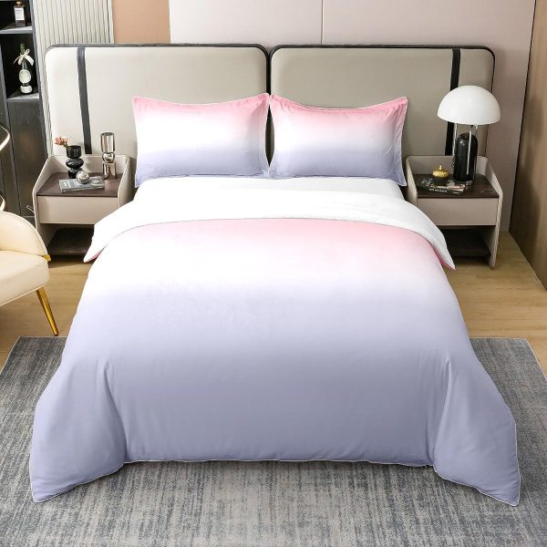 Glittering Galaxy Sky 100% Cotton Duvet Cover,Mystery Galaxy Blue Nebula Breathable Comforter Cover (Not Comforter),Dreamy Universe Watercolor Dark Night Comforter Cover 3 Pcs with 2 Pillowcases Full - Image 53